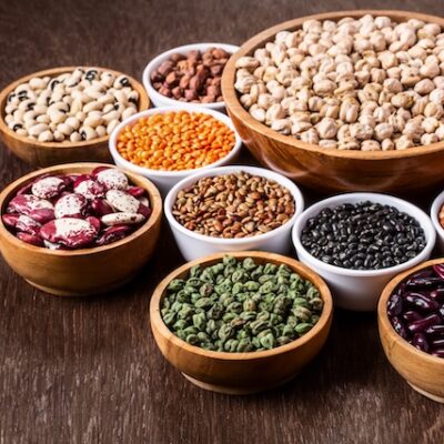 Various assortment of pulses on a table.